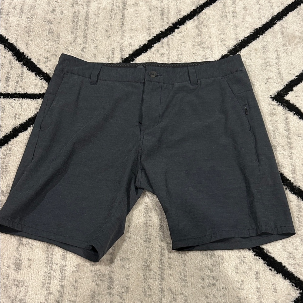 Vuori Aim Men's Dark Gray Flat Front Shorts